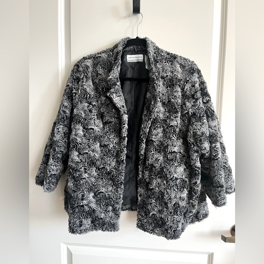 Alfred Dunner Petite Faux Fur Plush Sweater, size 12P